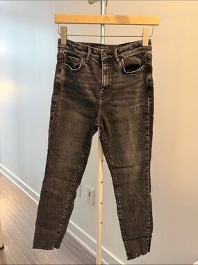 RW&CO. Black Washed High-Rise Skinny Jeans